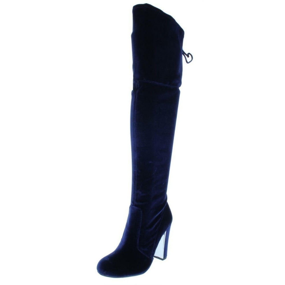 Material Girl Womens Priyanka Velvet Lace-Up boots